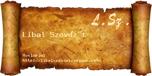 Libal Szovát névjegykártya